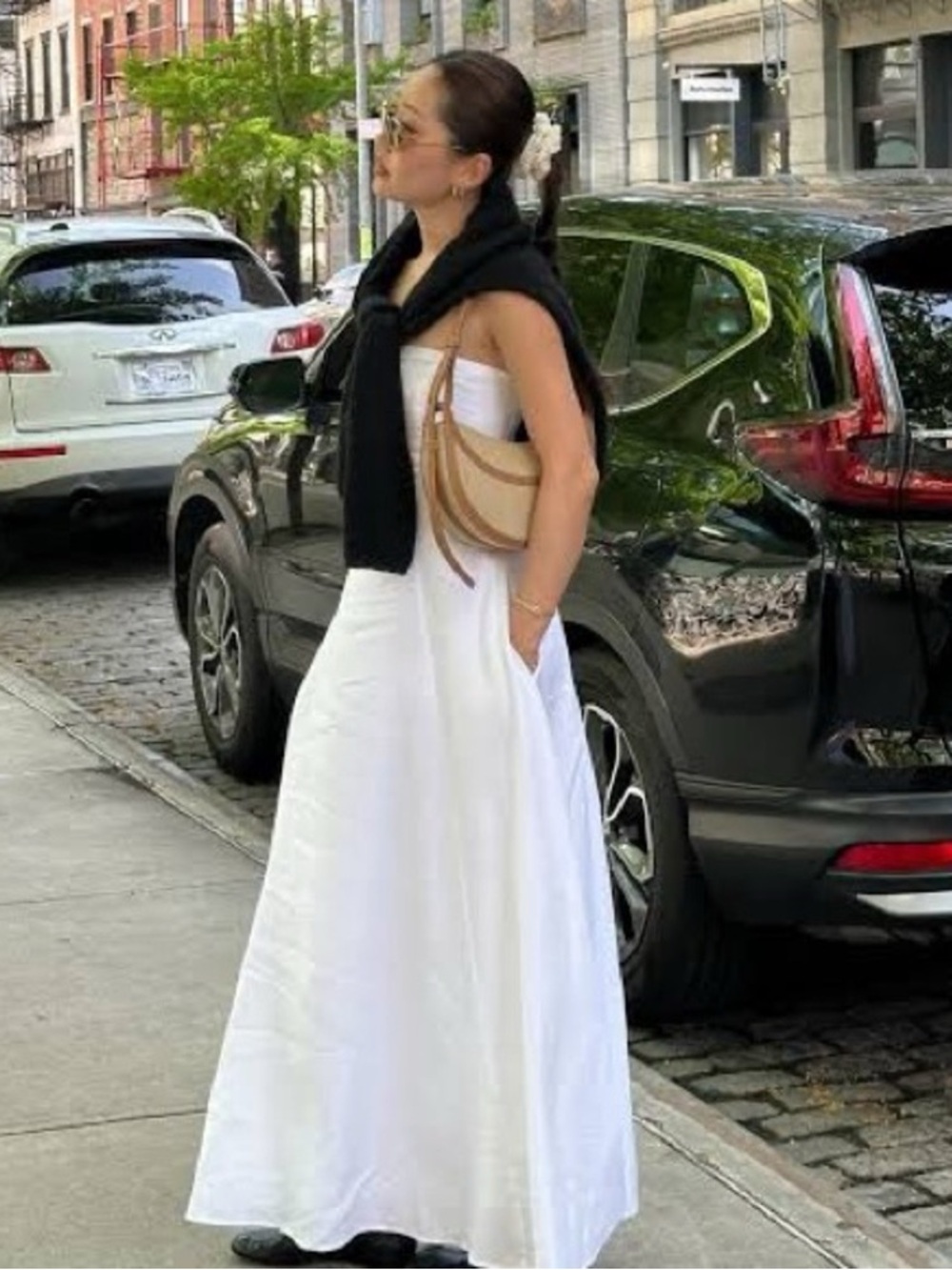 NEW Favorite Daughter The Favorite Linen Dress White